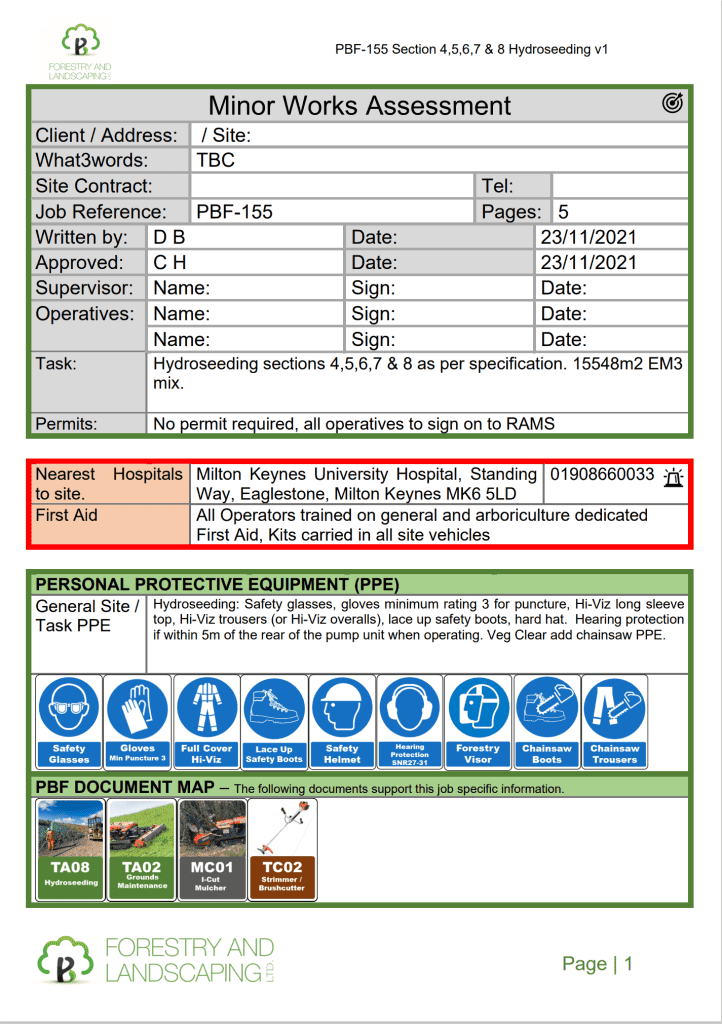 Example RAMS safety document 1