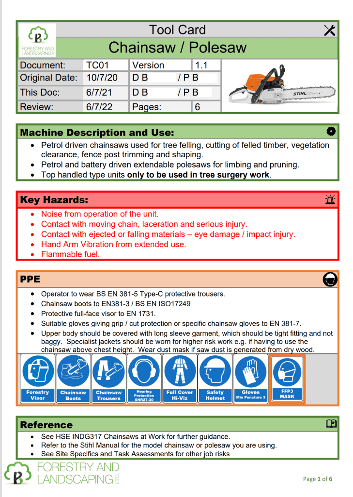 Example RAMS safety document 2